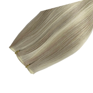 Estensioni per <span class=keywords><strong>capelli</strong></span> umani europei vergini Remy Genius a doppia trama invisibili con balayage, allineate alle cuticole, all'ingrosso - Product Image 2