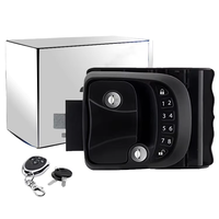 Serrure de porte sans clé en alliage de zinc pour camping-car, serrure de porte électrique sans clé pour caravane avec clavier et télécommande pour remorques