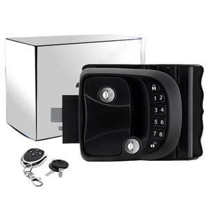 Serrure de porte sans clé en alliage de zinc pour camping-car, serrure de porte électrique sans clé pour caravane avec clavier et télécommande pour remorques - Product Image 1