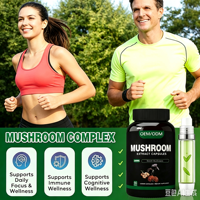 Capsules d'extrait de champignons 500mg Reishi, Crinière de lion, Cordyceps, Shiitake – Complément alimentaire végétalien – OEM, Marque privée, Vente en gros