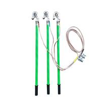 Kit de tiges de mise à la terre télescopiques en fibre de verre haute tension, légères, temporaires, avec pince à fil de cuivre, modèle LC-YDX CN