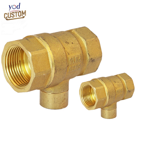Composants personnalisés YOD, service d'usinage CNC <span class=keywords><strong>de</strong></span> précision, <span class=keywords><strong>vanne</strong></span> à boisseau sphérique verrouillable pour compteur d'eau, raccord coudé en laiton <span class=keywords><strong>de</strong></span> 3/4 pouce - Product Image 1