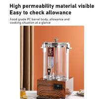 Distributeur d'eau chaude électrique Winners Commercial Smart Tea Bucket 10L 20L 30L avec affichage numérique, finition bois noir et marbre