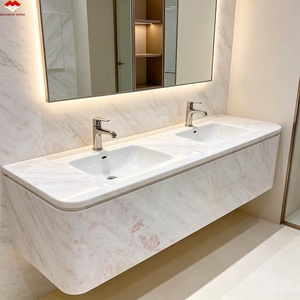 Gran Losa de Mármol Rosa Moderno de 18 mm de Espesor, Duradera e Impermeable para <span class=keywords><strong>Hotel</strong></span>, Villa, Cocina, Comedor, Hogar, Bar, Sala de Estar, Interior - Product Image 2