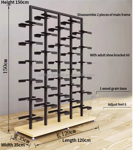 Tên Thương hiệu giày kệ trưng bày dễ dàng cài đặt hai mặt kệ lưu trữ cho bán lẻ Sneaker Giày bóng rổ giày dép khác - Product Image 6