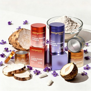 Pot en aluminium à couvercle lisse pour capsules et compléments alimentaires, bocal hermétique pour compléments alimentaires - Product Image 1