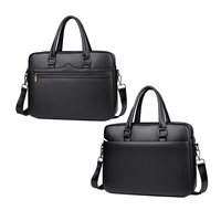 Porte-documents d'affaires en cuir PU personnalisé pour homme, sacoche d'ordinateur étanche Bull Captain, sacs en cuir pour homme, porte-documents pour ordinateur portable