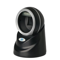 Scanner de codes à barres de bureau USB 2D omnidirectionnel-Lecteur de codes à barres CMOS QR/pour supermarché à grande vitesse pour système de point de vente fabriqué en Chine