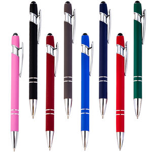 แฟชั่นโปรโมชั่น 2 In 1 Stylus Ballpoint PEN Soft Touch Capacitiveปากกาสัมผัสหน้าจอโลโก้โลหะที่กำหนดเองปากกาลูกลื่นปากกา - Product Image 1