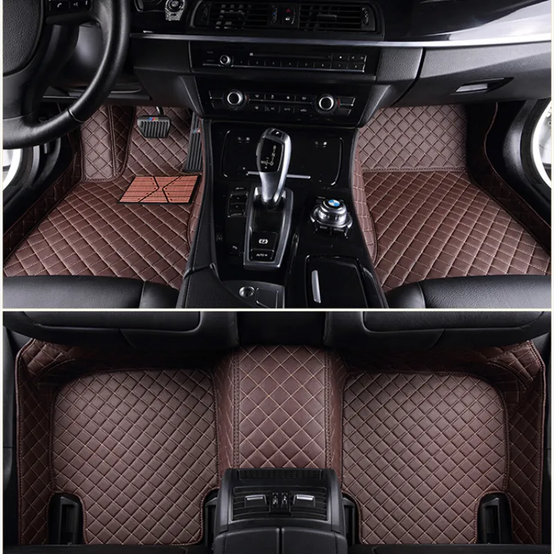 Tùy chỉnh thảm sàn xe cho Audi A8 A8L 4n2 4n8 4nx 5 chỗ ngồi 2018-2023 năm da nhân tạo Thảm nội thất Phụ Kiện Xe Hơi