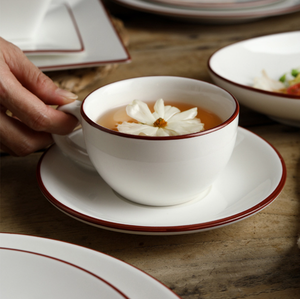 Factory Custom Brand High Quality White Ceramic Dinner Set Commercial Grade Dishwasher-safe Tableware Bulk Supply for Restaurant - Product Image 6