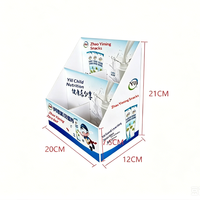 Présentoir de comptoir en carton kraft personnalisé avec fenêtre PVC, boîte de présentation de comptoir en carton