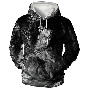 Latest High Quality Custom Logo Unisex Men and Women Hoodies 3D Fashion Digital Print Pullover Hooded Sweatshirts with Pockets