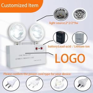 Luz de Emergencia LED de Doble Cabezal, Recargable, Montada en Pared, Resistente al Fuego, SMD5050, para Interiores, Marca Tuoming - Product Image 2