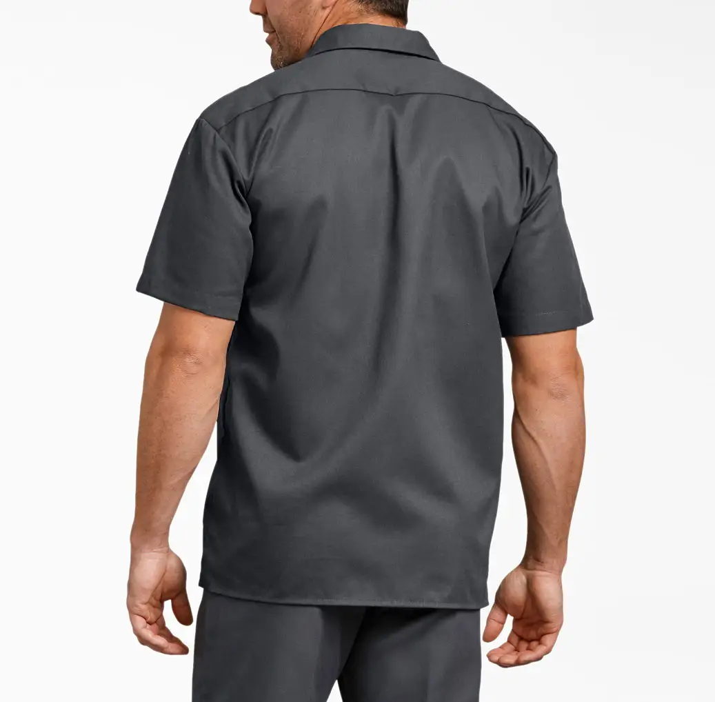 Custom Fabric Design Man Uniform Workshop Twill Short Sleeve Wear Resistant Work Shirt