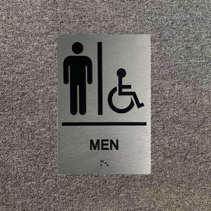 Hfbh Nhà Vệ Sinh Nhựa Văn Phòng Khách Sạn Phòng Tắm Brass Cửa Tên Tấm Dấu Hiệu - Product Image 6