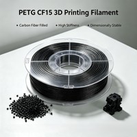 Filament d'impression 3D PETG CF15 renforcé de fibres de carbone, haute rigidité, surface mate légère, faible déformation, 1,75 mm, impression facile