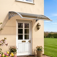 Auvent de terrasse en polycarbonate alvéolaire anti-UV avec support ABS, protection solaire, vente en gros