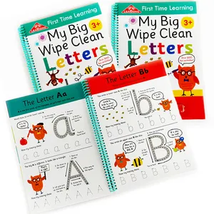 Чистая тетрадь для активности, тетрадь для сухого стирания, персонализированная детская буква алфавита, АБС, для обучения дошкольной практики