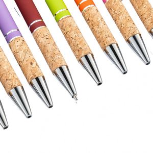 High Quality 2-in-1 Aluminum Rod Ballpoint <b>Pen</b> Custom Logo Metal for Stylus with Cork Grip Spray Glue Press Office Tool and Gift - Product Image 3