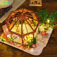 Maison de poupée en bois à assembler soi-même, modèle de café, puzzle 3D miniature en bois, kit de maison de poupée pour cadeau
