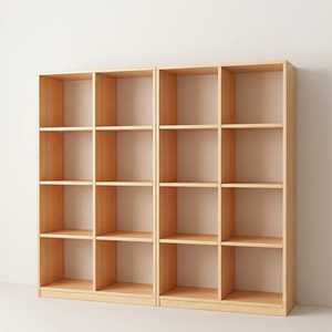 Bibliothèque moderne en bois avec étagères de rangement pour la maison, le bureau et le salon - Product Image 2