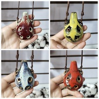 Vente en gros Cadeau musical Mignon Coloré Tortue Forme Mini 6 Trous C Tons Ocarina Flûte