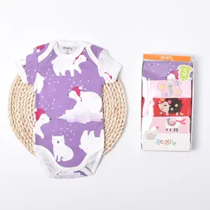 Barboteuse à col enveloppe pour bébé, vêtements pour enfant, 100% coton, manches courtes, modèle le plus confortable,