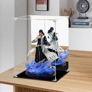 Boîte de présentation portable en acrylique transparent pour figurines, avec dos miroir, protection anti-poussière pour objets de collection - Product Image 5
