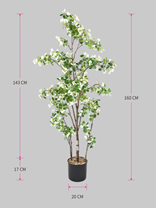 Plante artificielle de Cornus Florida luxueuse et fleurie pour l'aménagement intérieur, les événements de bureau, les hôtels, les salons et la décoration commerciale - Product Image 4