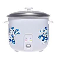 Marmite à riz électrique en acier inoxydable personnalisable en gros, avec tasse doseuse, conception de tambour intelligent, capacité 1,8L/2,2L pour usage domestique