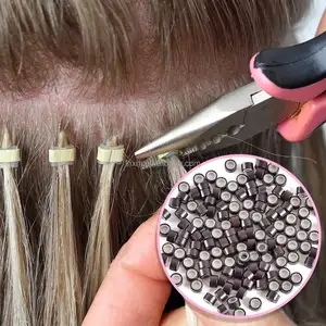 Top Quality Hair Extensions Tools Micro Ring Nano Beads Human Hair Extensions