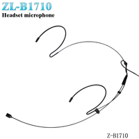 Microphone de tête léger et invisible, compatible avec plusieurs appareils, couleur noire, micro-écouteur, microphone de tête, microphone de type headworm