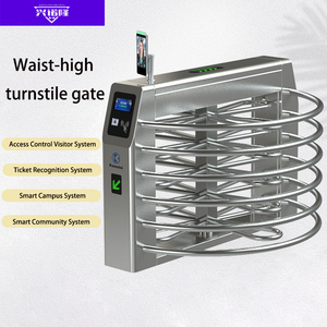 Chiều cao eo bán tự động <span class=keywords><strong>turnstile</strong></span> nhận dạng khuôn mặt QR mã thẻ đọc 2 chiều hướng thép không gỉ IP54 <span class=keywords><strong>turnstile</strong></span> - Product Image 2