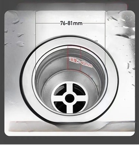 Filtro de desagüe de acero inoxidable para fregadero de cocina con sistema de rebote y tapón - Product Image 6