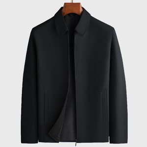 Abrigo Corto Ejecutivo de Primavera para <span class=keywords><strong>Hombre</strong></span>, Cuello Vuelto, Corte Holgado, Resistente al Viento, Poliéster, Tallas Grandes - Product Image 2