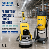 SIHOK 580mm 23 pouces Meuleuse planétaire 7,5KW 10HP pour sols en béton, idéale pour la rénovation d'entrepôts, 220V 380V, certifiée CE, vente en gros OEM