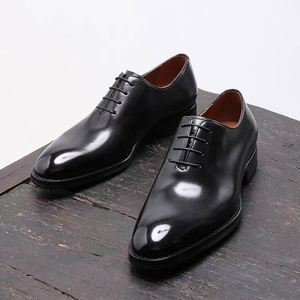 Chaussures Oxford Derby Décontractées Haut de Gamme Rétro à Semelle Souple Respirantes Confortables Formelles en Cuir Imperméables pour l'Automne - Product Image 5