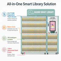 HAUMR Anytime Library - Máquina Expendedora Inteligente de Libros con Cerradura Electrónica Multipunto y Software de Gestión de Bibliotecas