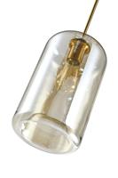 Suspension en verre nordique transparente couleur cognac pour couloir, salle à manger, bar, café, restaurant – Taille moyenne disponible