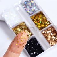 Décor d'ongle couleur métallique étoile à cinq branches paillettes 3D holographique Mini étoiles bricolage accessoires d'art d'ongle