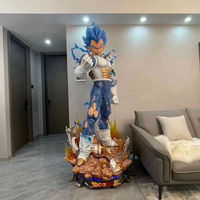 Offre Spéciale personnalisé taille réelle 1:1 fibre de verre résine Dragon Ball Vegeta Statue Goku Statues WuKong Anime Sculpture