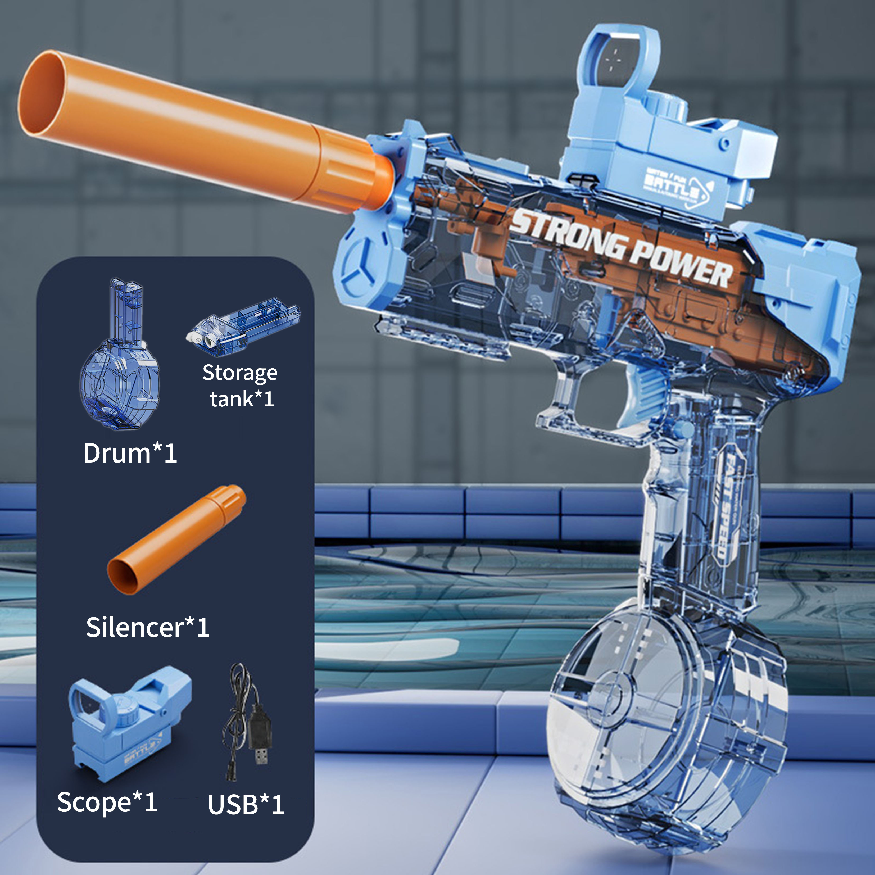 Pistola ad acqua Ice Burst - Blu