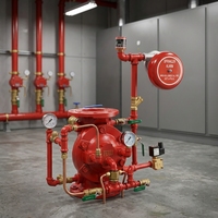Katup Alarm Deluge Diafragma Berflens, Katup Alarm Kebakaran Aksi Cepat, Rakitan DN100 DN150 DN200 untuk Sistem Sprinkler