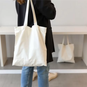 Bolsa de Mano de Algodón Plegable con Logotipo Personalizado y Asa Larga, Ideal para Compras, Almacenamiento, Trabajo y Viajes - Product Image 4