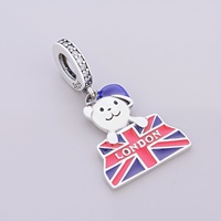 Perles en argent sterling 925, tour de l'horloge Big Ben de Londres, Royaume-Uni, compatibles avec les bracelets de marque originaux, pour la fabrication de bijoux pour femmes