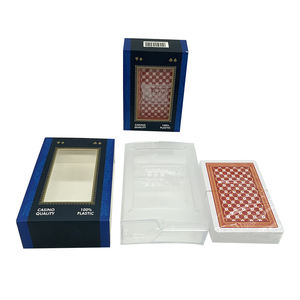 Alta calidad nueva publicidad personalizada 0,31 MM cuatro colores esmerilado impermeable plástico naipe con contenedor - Product Image 3