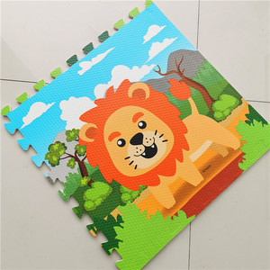 <span class=keywords><strong>ZOO</strong></span> động vật phim hoạt hình bé chơi <span class=keywords><strong>Mat</strong></span> với sư tử, voi và hươu cao cổ mô hình đáng yêu - Product Image 4