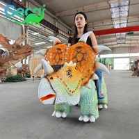 Trottinette électrique personnalisable pour enfants, dinosaure animatronique Triceratops, pour parcs d'attractions et sites touristiques
