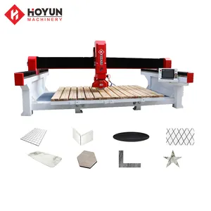 Hoyun le meilleur fournisseur en Chine automatique cnc 4 axes pont vu granit marbre pierre prix de la machine de découpe